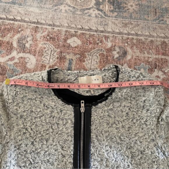 Iro Zyta Zipper Front Wool Leather Jacket Size Small - Picture 15 of 15